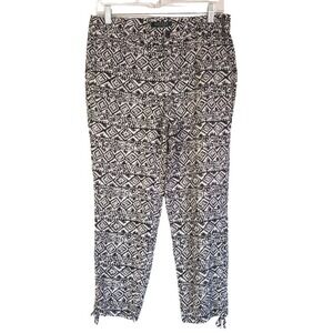 Ralph‎ Lauren lightweight jogger size 6 petite Allover Print geometric blk